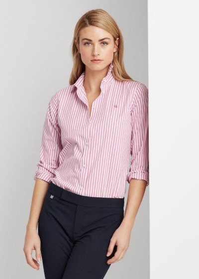 Ralph Lauren Easy Care Striped Cotton Skjorter Dame Danmark (DIKXM9268)